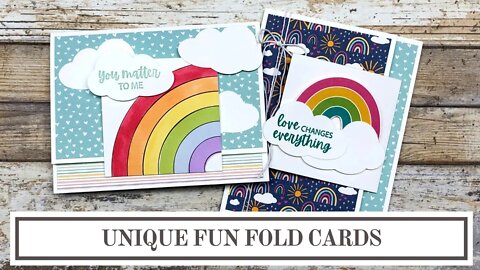 Unique Fun Fold Cards | All Together with Sunshine and Rainbows
