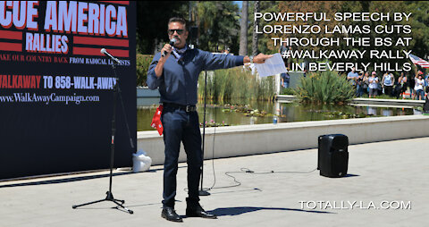 Lorenzo Lamas Speaks at the Rescue America Rally in Beverly Hills