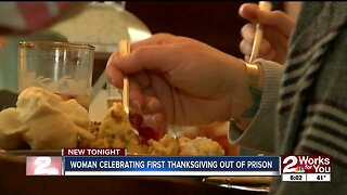 Woman celebrates first Thanksgiving after being incarcerated nearly two decades