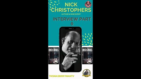 Nick Christophers Interview Part 6 of 6: #mobsters #donniebrasco #mobexpert #writer #australianmafia