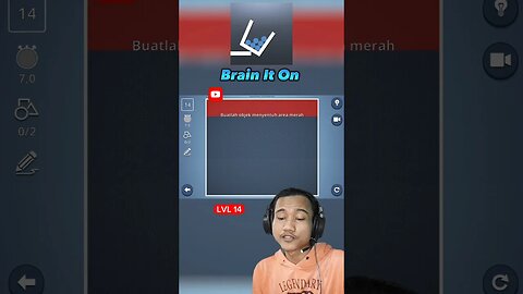 Objek menyentuh area atas | Brain It On level 14