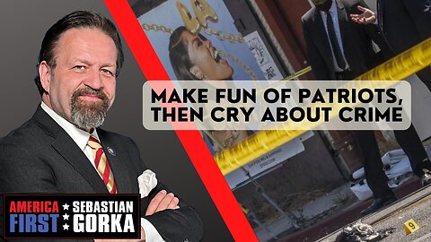 Make fun of patriots, then cry about crime. Jennifer Horn with Sebastian Gorka on AMERICA First