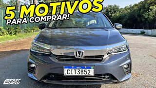 5 MOTIVOS PARA COMPRAR O NOVO HONDA CITY TOURING 2022 E NÃO OS OUTROS SEDANS CONCORRENTES!