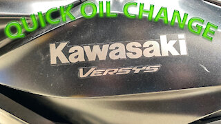 How to change the oil in a Kawasaki Versys 650