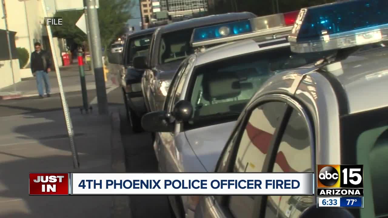 Phoenix police confirm fourth officer fired during the month of October