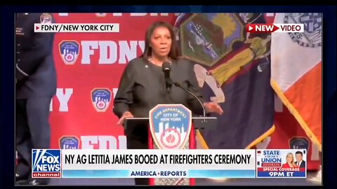 Leticia James booed by FDNY in New York they Chant Trump while she tries to speak
