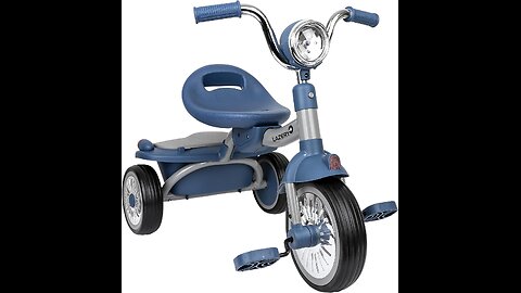 Lazery Toddler Tricycle with Storage Basket and Lights, Foldable Tricycle for 1-5