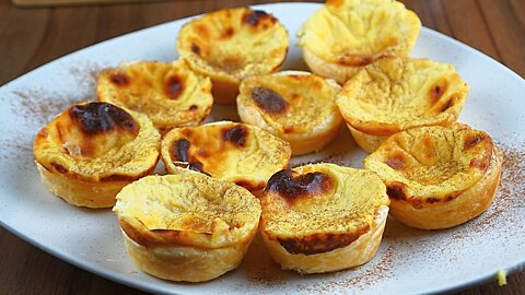 Portuguese custard tarts - favorite recipe. Always good and fast