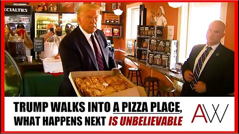 DONALD TRUMP WALKS INTO A PIZZA PLACE, WHAT HE DOES NEXT IS UNBELIEVABLE...