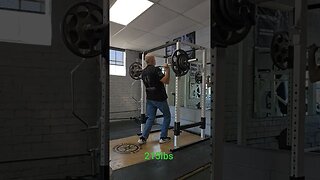 215lbs Military press, Crazy old man