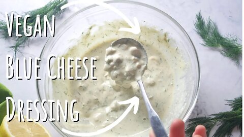 Making Blue Cheese Dressing from RAW TAHINI [vegan]