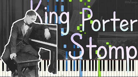 Jelly Roll Morton - King Porter Stomp 1926 (Solo Classic Jazz / Ragtime Piano Synthesia) [Version 1]