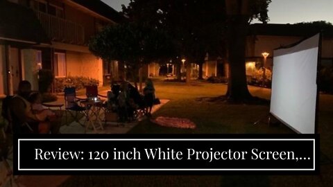 Review: 120 inch White Projector Screen, AAJK Video Projection Screen16:9 HD Hanging Movie Proj...