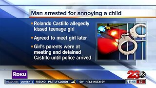 Man arrested for "annoying" a teenage girl