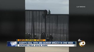 Men try to climb over border fence again in Border Field State Park