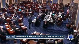 Protests erupt in the Senate galley during final vote for Brett Kavanaugh