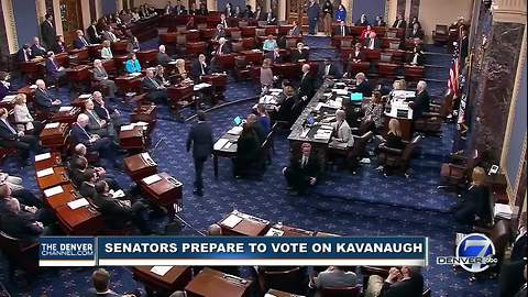 Protests erupt in the Senate galley during final vote for Brett Kavanaugh