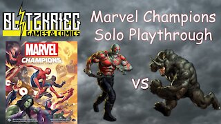 Drax vs Rhino Marvel Champions Solo Playthrough Hero Pack Unchanged Card Game