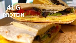 High Protein Breakfast Tortilla | how to get 40 plus grams of protein