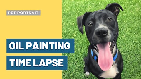 Painting a Dog - Oil Painting Time Lapse