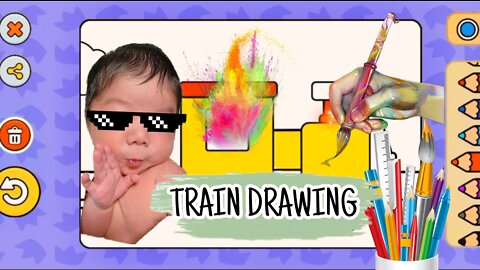 How to draw colouring train 🚂|easy train draw | common colour|#drawingboy