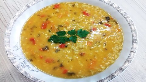 Barley soup with vegetables and chicken broth A delicious soup #shorts