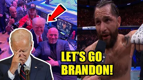 Crowd CHEERS Donald Trump at UFC 287! Jorge Masvidal leads fans in "Let's Go Brandon" chant!