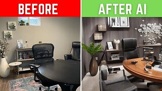 Home Office Room Makeover With AI - Before and After