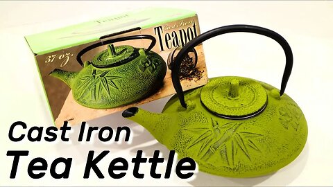 Old Dutch Cast Iron Sakura Teapot, 37 Ounce, Moss Green Unboxing and Review
