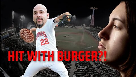 Baseball Burger Brawl: Woman Refuses to Replace Burger and Gets Hit in the Neck!