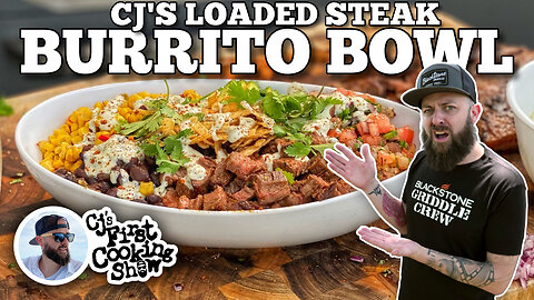 CJ's Loaded Steak Burrito Bowl | Blackstone Griddles