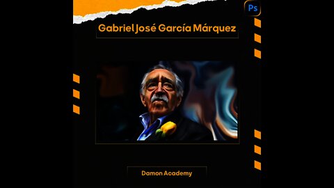 Gabriel García Márquez Digital Painting Photoshop