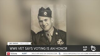 WWII veteran's fight for freedom linked to why he votes