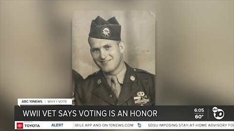WWII veteran's fight for freedom linked to why he votes