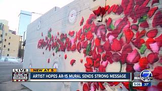 Artist hopes AR-15 mural sends strong message