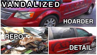 Super Cleaning The Nastiest VANDALIZED REPO Ever | Insane 24 hour Car Detailing Transformation!