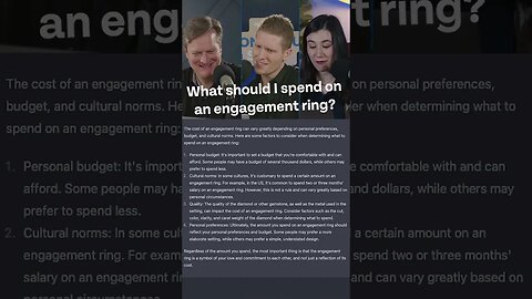 How Much Should You Spend on an Engagement Ring? (Chat GPT Answers)