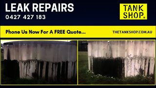 leaking concrete water tank repair process - this video shows how to repair leaking tanks.