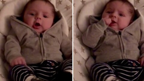 2-month-old Baby Adorably Makes Animal Sounds