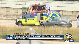 Drunk driver sentenced for killing Valley Center family