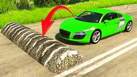 Cars vs Massive Speed Bumps – BeamNG.Drive