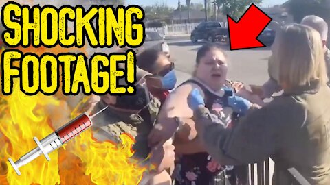 SHOCKING FOOTAGE! Mentally Challenged FORCE VACCINATED By Police! - This Is INSANE!