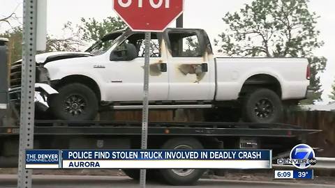 Stolen truck involved in deadly hit and run in Aurora found in Denver partially torched