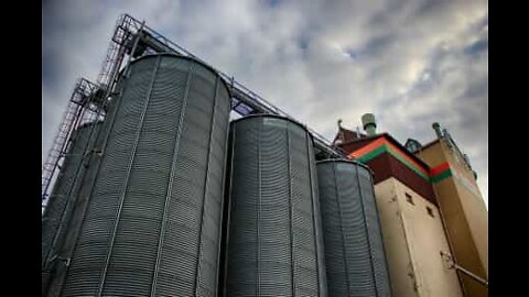 Silo collapses and completely crushes backhoe