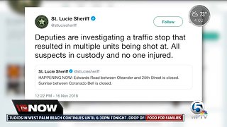 St. Lucie Co. deputies shot at during traffic stop