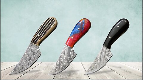 Mini Knives Utility Knives Hand Forged Damascus Steel Miniature Hunting-Skinning Knife Handmade