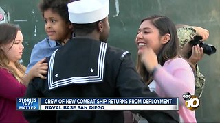 crew of new combat ship returns home from deployment