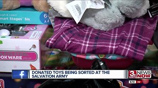 The Salvation Army is sorting through the donated toys, still time to donate