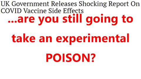 ...are you still going to take an experimental POISON?