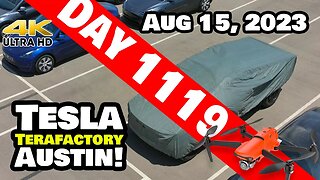 COVERED CYBERTRUCK AT GIGA TEXAS! - Tesla Gigafactory Austin 4K Day 1119 - 8/15/23 - Tesla Texas